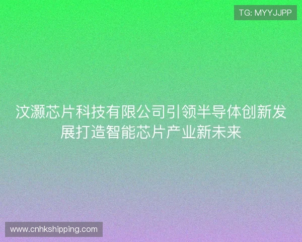 汶灏芯片科技有限公司引领半导体创新发展打造智能芯片产业新未来